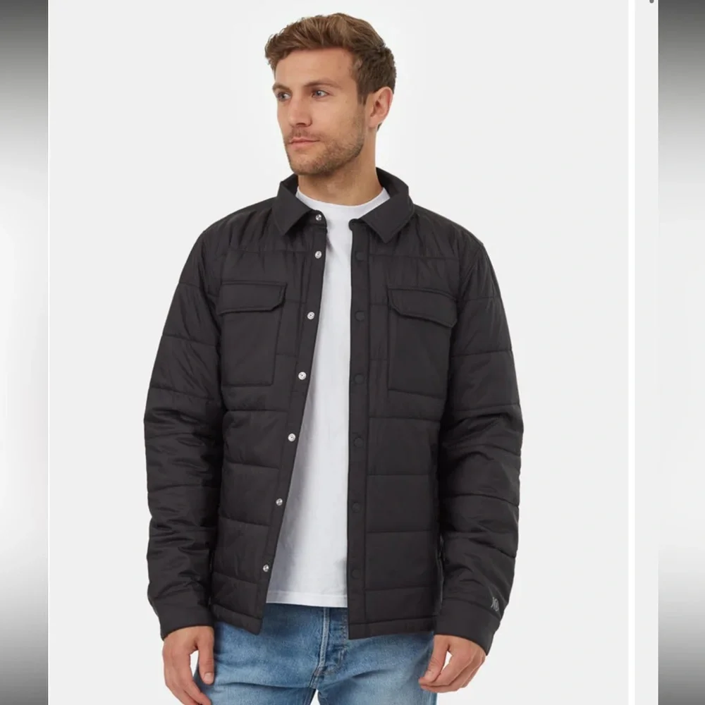 Tentree Cloud Shell Shirt Jacket in Meteorite Black Size XXL